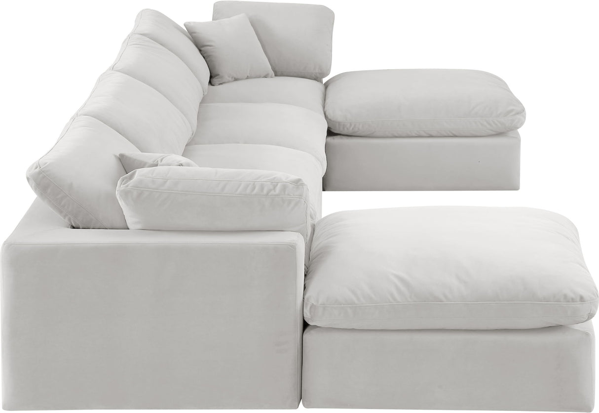Comfy - 6 Piece Velvet Modular Double Chaise Sectional