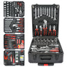 899 Piece Home Repair Tool Set With Rolling Plastic Toolbox, 4 Drawers, General Household Maintenance Kit