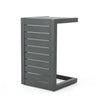 Aluminum Outdoor C - Shaped Side Table For Patio