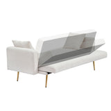 Teddy Fleece Sofa Bed With Luxurious Throw Pillows