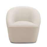 Anson - Swivel Chair With Soft Rounded Back - Off White