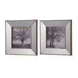 Vintage Reflective Picture Frames (Set of 2) - Silver