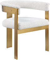 Romeo - Boucle Dining Chair With Gold Base (Set of 2)
