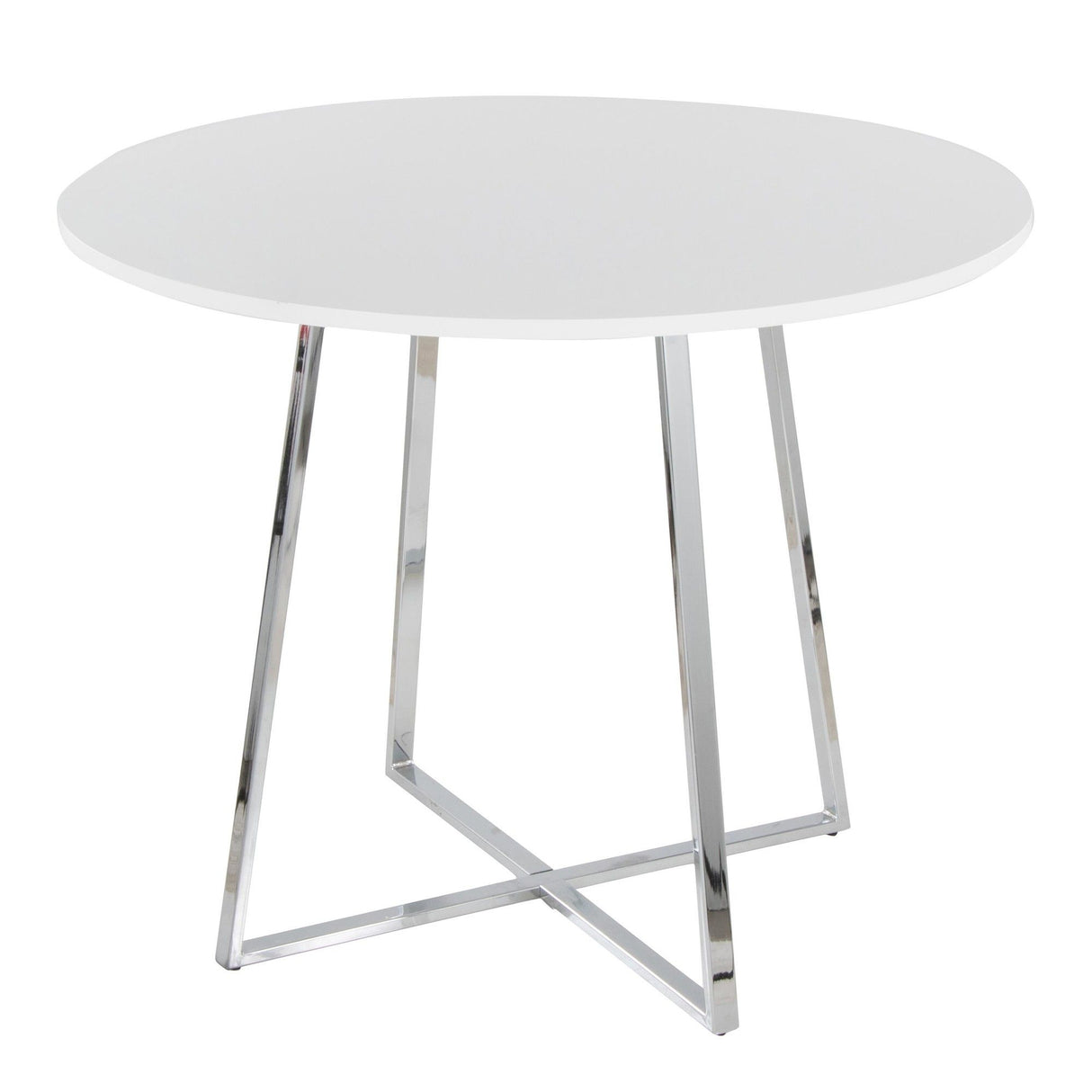 Cosmo - Canary Dining Table - Chrome Metal Base