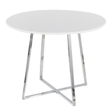 Cosmo - Canary Dining Table - Chrome Metal Base