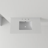 Basin Sink With 2" Thick Rim, Triple Faucet Holes, Sink Only