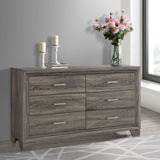 Funston - 6 Drawer Dresser Cabinet - Brown Oak