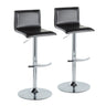 Mara - Adjustable Barstool (Set of 2) - Chrome Metal