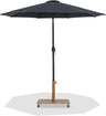 Fiji - Aluminum Patio Umbrella With Square Teak And Black Base