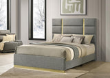 Ines - Fabric Upholstered Panel Bed