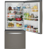 GE GDE21EMKES - 30 in. 21 cu. ft. Bottom Freezer Refrigerator with Ice Maker - Fingerprint Resistant Slate