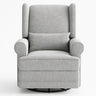 Extra Wide Swivel Recliner Glider Chair With Footrest