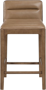 Ellis - Vegan Leather Upholstered Counter Stool (Set of 2) - Tan