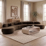 Avra - 177.5" Velvet Performance Fabric Upholstered Sectional
