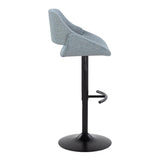 Fabrizzi - Adjustable Barstool With Rounded T Footrest (Set of 2) - Black Metal