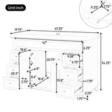 Bathroom Vanity With Sink, 6 Soft Close Drawers & Double Doors - White