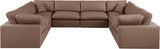Comfy - 8 Piece Faux Leather Modular Sectional