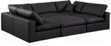 Comfy - 6 Piece Faux Leather Sectional