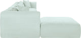 Shaggy - 5 Piece Modular Sectional With Ottoman