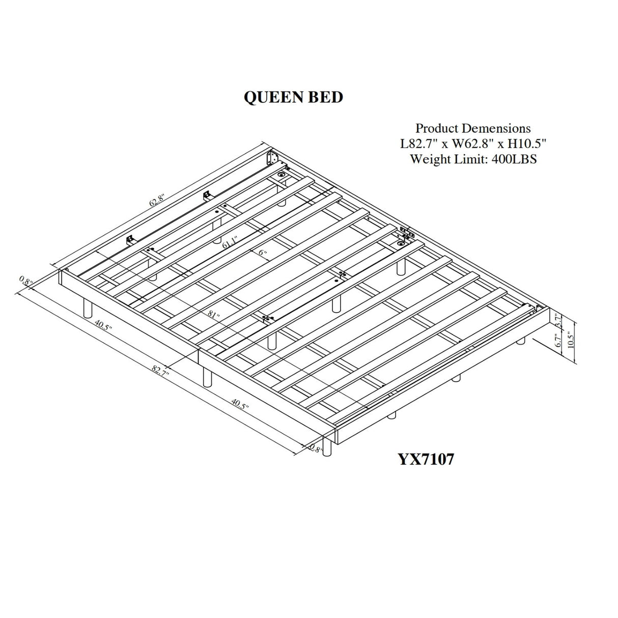 Modern Floating Platform Bed Frame