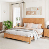 Platform Bed Frame & Tall Headboard