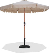 Amalfi - Patio Umbrella - Black Base / Light Brown Pole