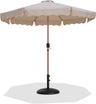 Amalfi - Patio Umbrella - Black Base / Light Brown Pole