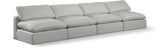 Comfy - Linen Modular Armless Sofa 4 Seats