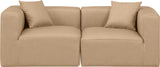 Cube - Modular 2 Piece Sofa - Tan