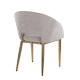 Renee - Upholstered Contemporary Chair (Set of 2) - Gold Metal Legs