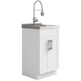 Hennessy - Deluxe Laundry Cabinet With Faucet And Stainless Steel Sink