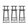Modern Bar Stools With Backrest For Kitchen (Set of 3)