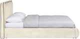 Tempo - Velvet Upholstered Bed - Cream