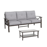 Patio Furniture Set With Coffee Table And Cushions For Backyard