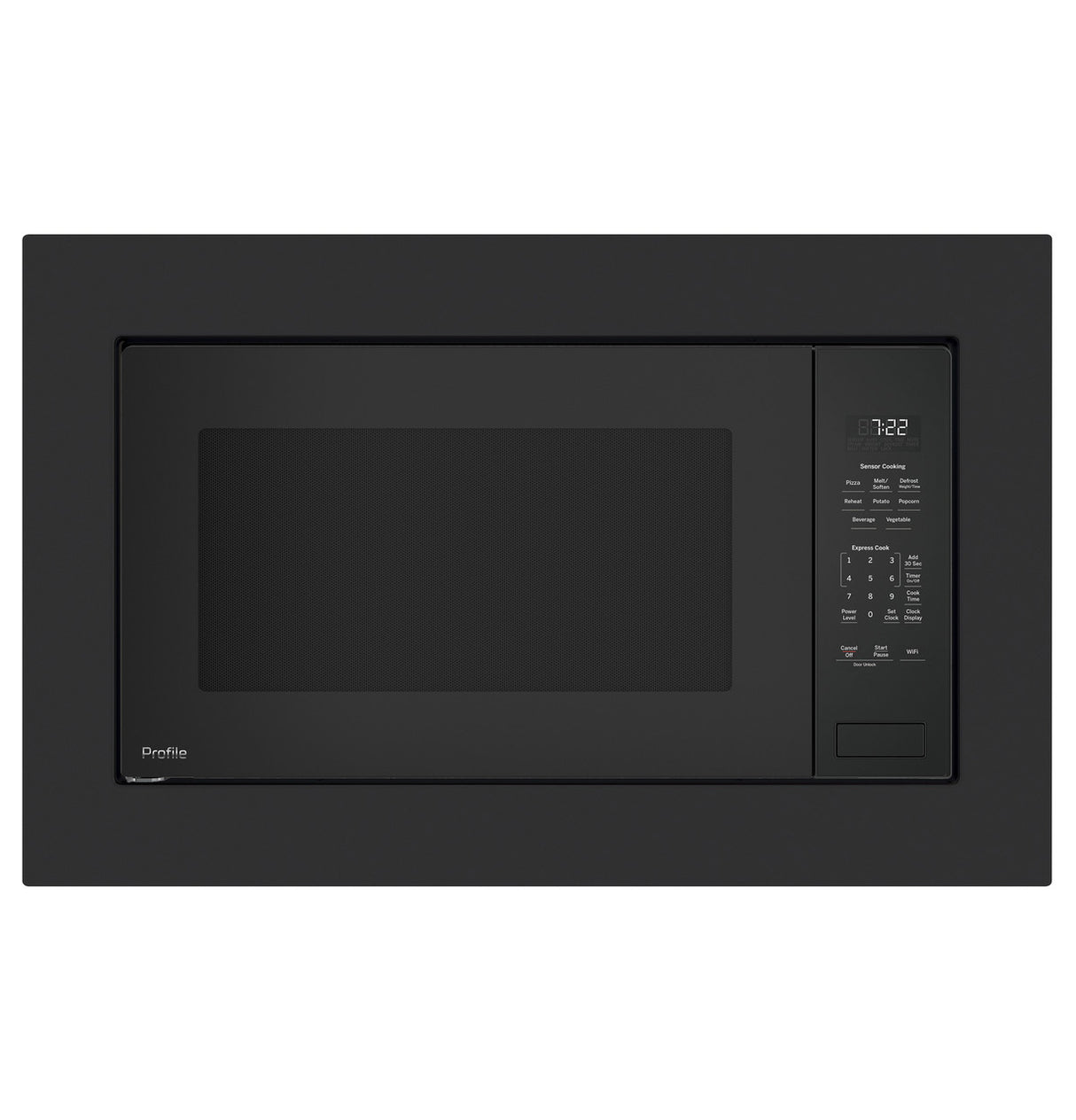 GE Profile PCWK22U1WDD microwave built-in installation with trim kit