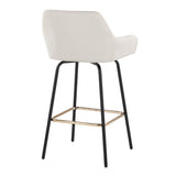 Daniella - 24" Fixed-Height Counter Stool (Set of 2) - Black Metal