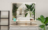 LED Bathroom Vanity Mirror Wall Mounted Adjustable White / Warm / Natural Lights Anti-Fog Touch Switch With Memory Modern Smart Large Bathroom Mirrors