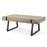 Abitha - Coffee Table With Industrial Powder Coated Metal Legs