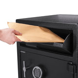 Digital Keypad 2 Lock Depository Safe 1 6 2 Cubic Ft - Black