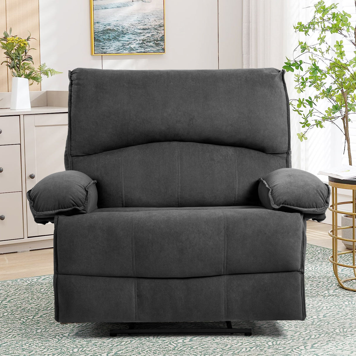 Oversized Manual Recliner Chair Sofa For Living Room