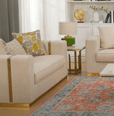 HD-3183 - Loveseat - Beige / Gold