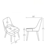 Dining Side Chair Upholstered Textured (Set of 2) - Navy