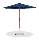 Fiji - Aluminum Patio Umbrella With Square White And Teak Base