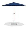 Fiji - Aluminum Patio Umbrella With Square White And Teak Base