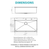 Drop In Kitchen Sink Stainless Steel 16 Gauge