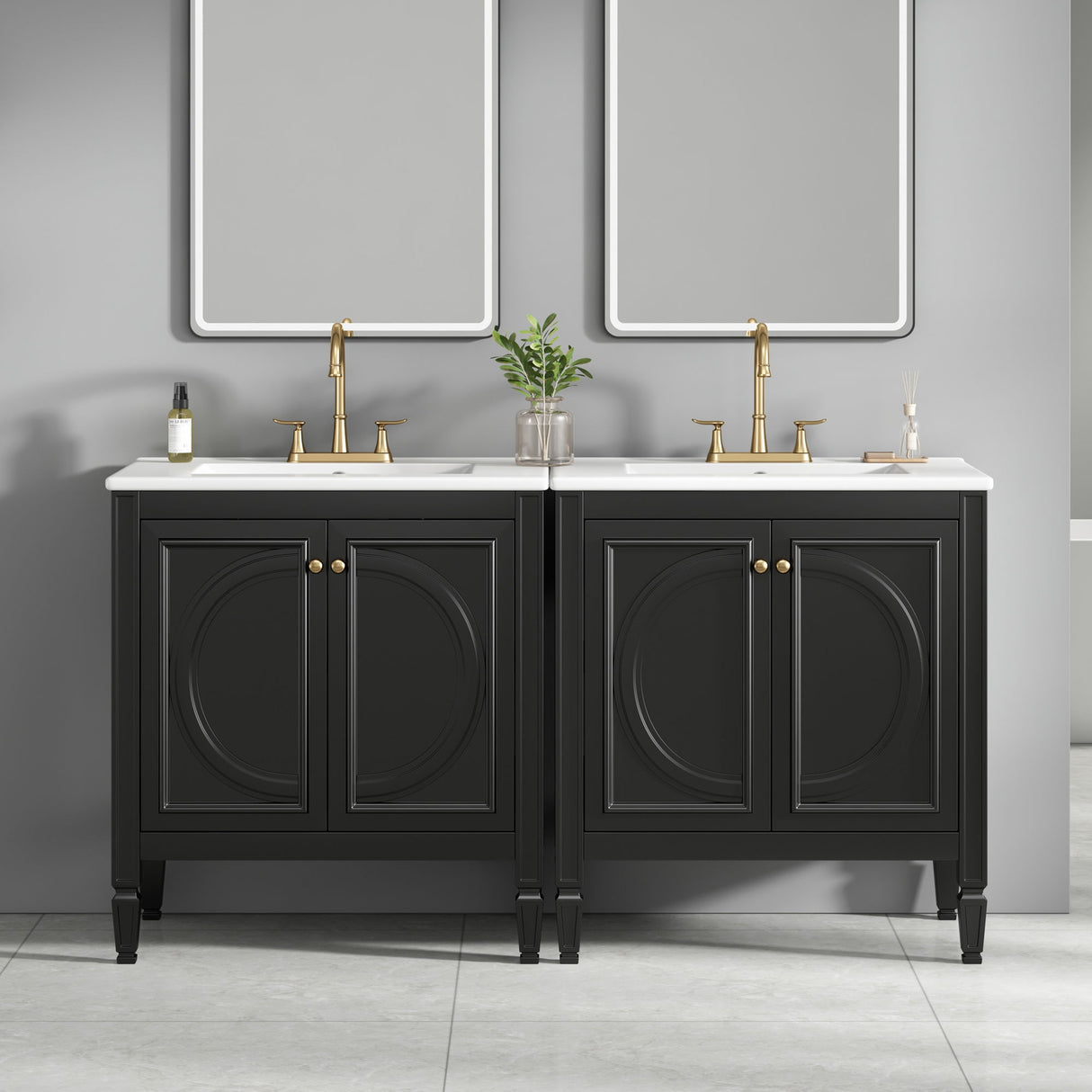 Bathroom Vanity With Sink With 2 Doors And Adjustable Shelf