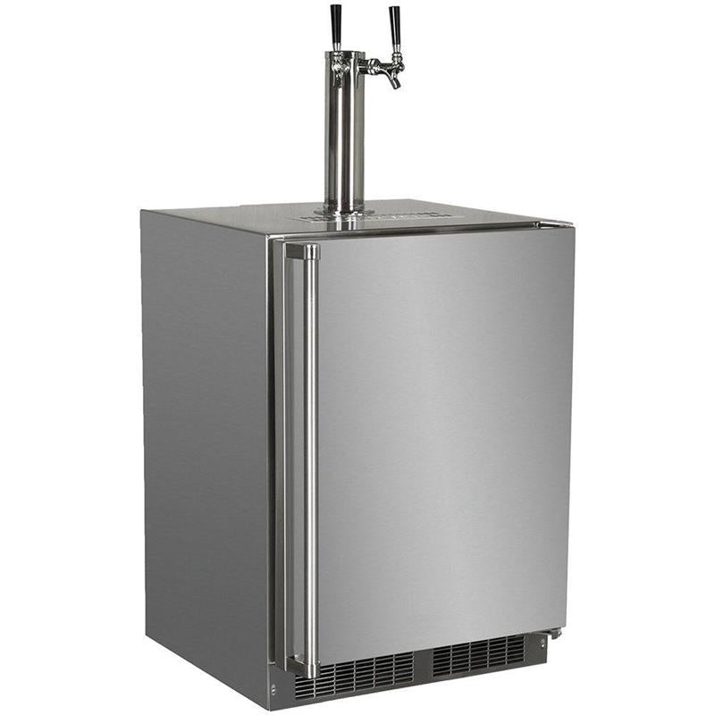 24-in Outdoor Built-in Dispenser with Twin Beer & Beverage Tap with Door Style - Stainless Steel, Dispenser Type - Twin Beer - (MOKR124SSB1A)