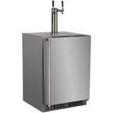 24-in Outdoor Built-in Dispenser with Twin Beer & Beverage Tap with Door Style - Stainless Steel, Dispenser Type - Twin Beer - (MOKR124SSB1A)