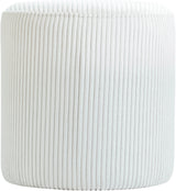 Roy - Round Microsuede Ottoman / Stool