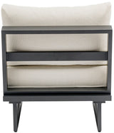 Maldives - Water Resistant Outdoor Patio Armless Chair With Gray Frame